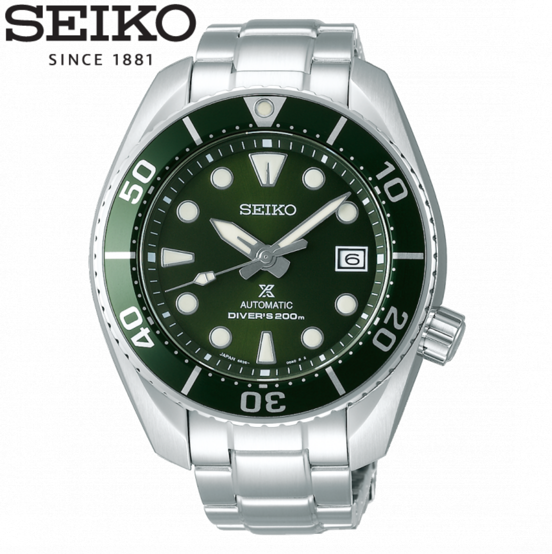 SEIKO 精工 PROSPEX系列相撲廣告款潛水機械錶 6R35-00A0G(SPB103J1)-綠/45mm
