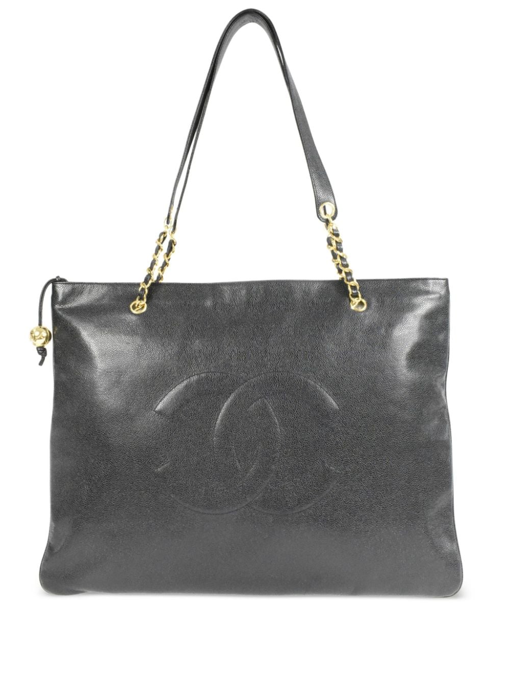 CHANEL Pre-Owned - 1995 CC Jumbo tote bag - women - Caviar Leather - One Size - Black
