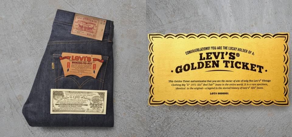 買牛仔褲還能試手氣？Levi's 501 限量款式“Golden Ticket”，秘密藏在金箔裡！ | Dappei搭配| LINE TODAY