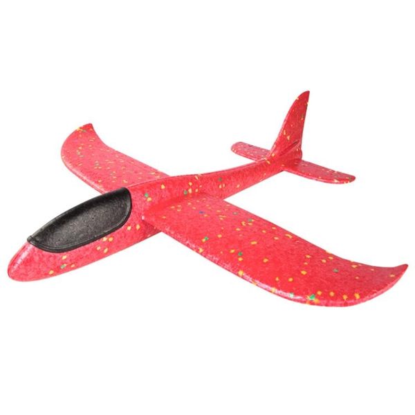 泡沫飛機手拋玩具戶外兒童投擲大號網紅拼裝回旋航模型發光滑翔機 城市科技DF