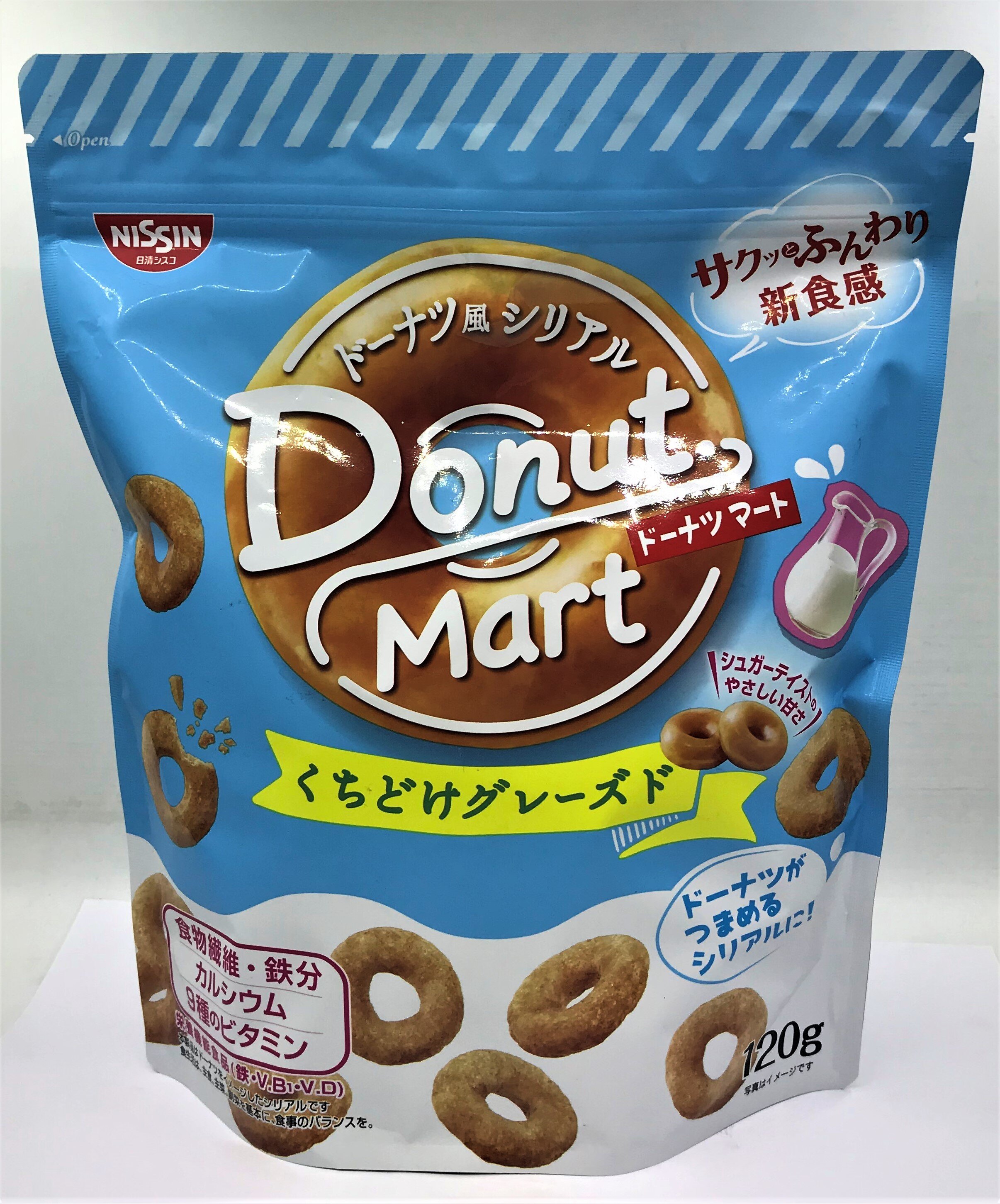 [哈日小丸子]日清甜甜圈造型早餐脆餅(120g)