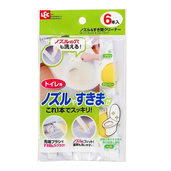 【江戶物語】日本製 LEC 免治馬桶噴頭縫隙清潔刷 6入組 免治馬桶噴嘴清潔 浴廁清潔 居家必備品
