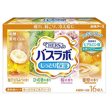 【日本 白元Earth】炭酸 溫泉 入浴劑 16錠入 (櫻花蜜柑柚)