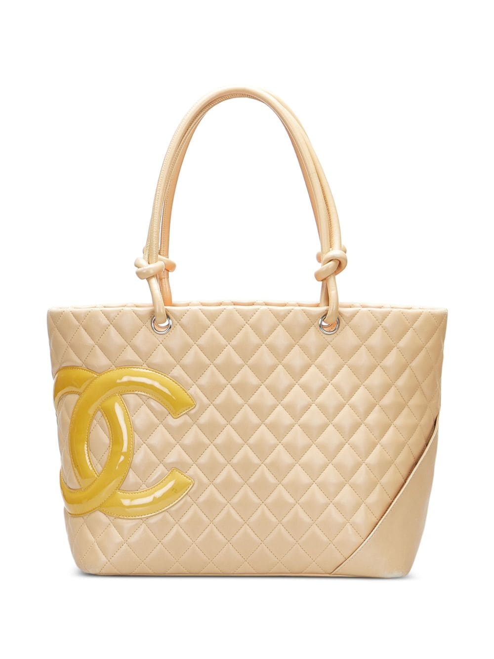 CHANEL Pre-Owned - 2005-2006 Cambon Line tote bag - women - Lambskin - One Size - Neutrals