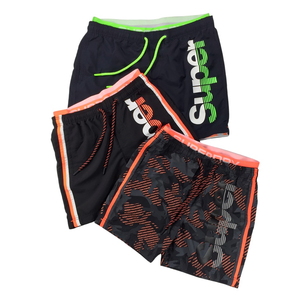 【現貨】Superdry 極度乾燥 男款夏季短褲 快乾泳褲 經典三色 運動休閒海灘褲