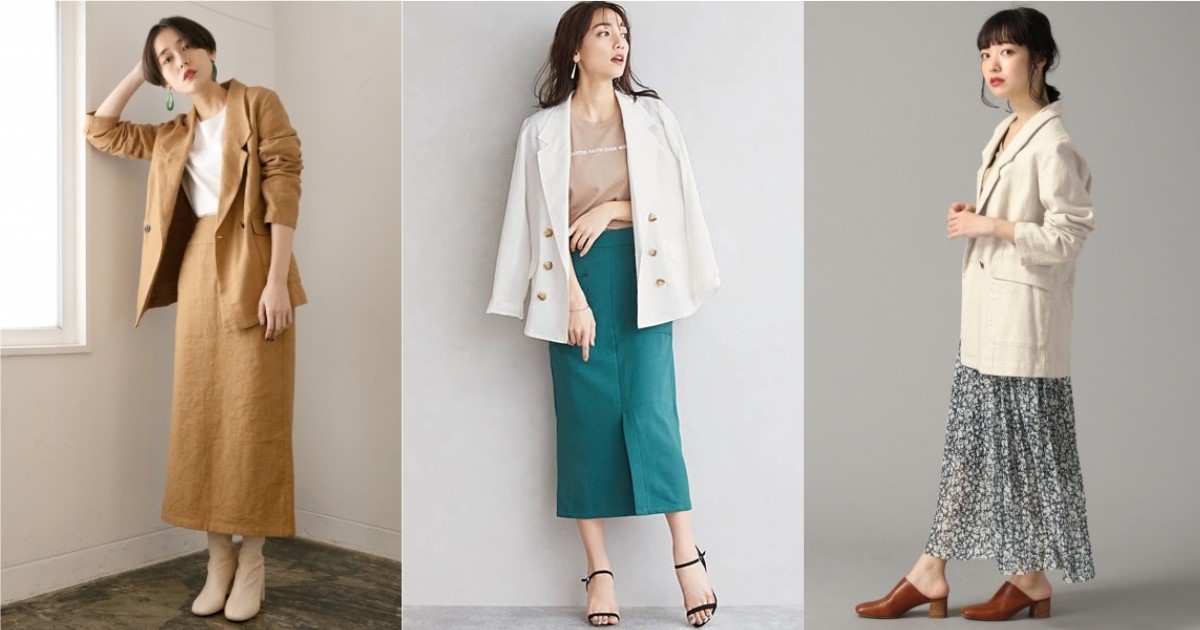 春末夏初就這樣營造率性輕甜氣息！西裝外套與 4 種裙裝的混搭風格參考