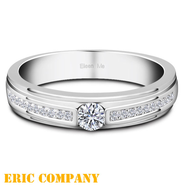 Eileen Me Allison艾利森 18K白金對戒經典系列-女戒