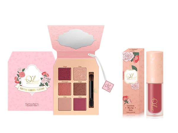 Qher植感~英式花漾午茶六色眼影盤-楓糖紅茶+英式柔霧持色唇釉-英國玫瑰茶English Rose Tea組合款【D280488】，還有更多的日韓美妝、海外保養品、零食都在小三美日，現在購買立即出貨