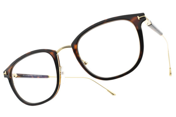 TOM FORD 光學眼鏡 TF5612B 052 (琥珀棕-金) 優雅女神雙色造型款 # 金橘眼鏡