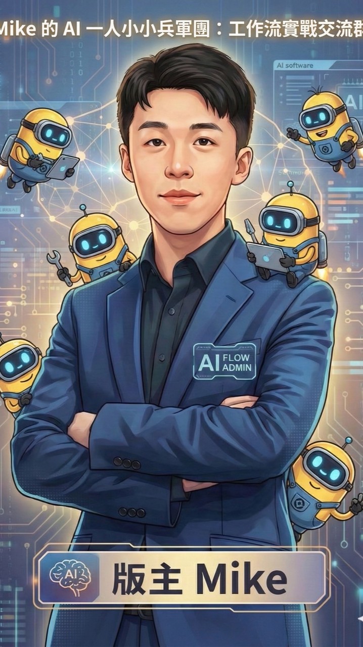Mike 的 AI 一人小小兵軍團：工作流實做交流群