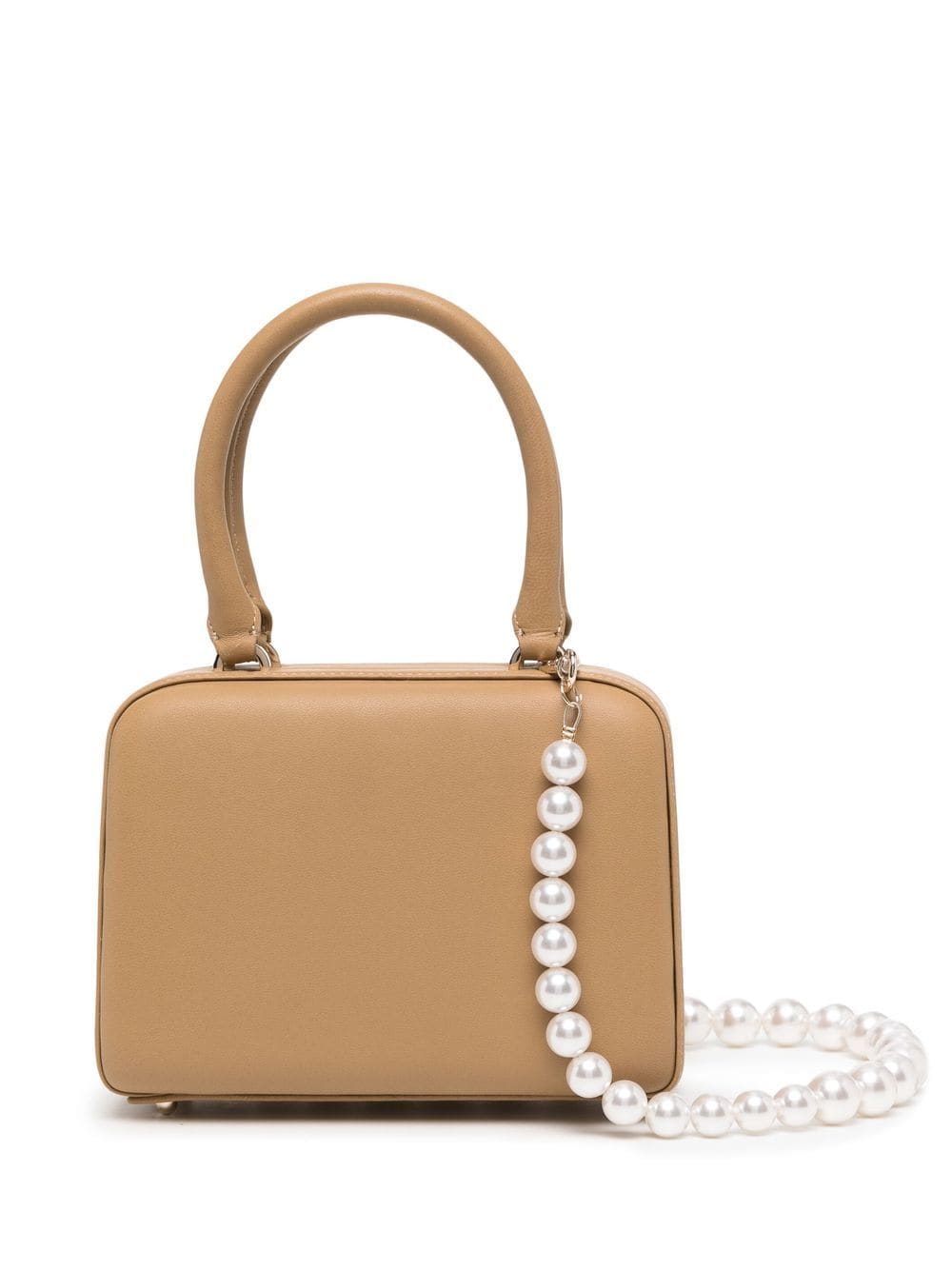Simone Rocha - mini pearl-strap crossbody bag - women - Nappa Leather/Cotton - One Size - Brown
