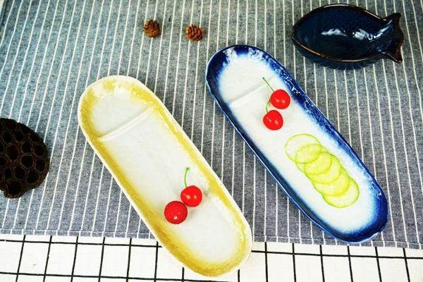 家用個性創意日式復古陶瓷壽司盤小菜盤小吃盤