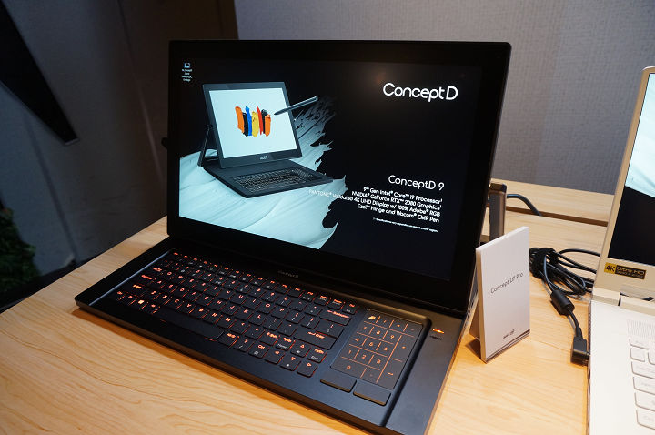 造型相當特殊的 Acer ConceptD 9 也預計在今年第四季上市。