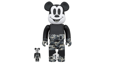 A BATHING APE x Medicom Toy 推出米奇BE@RBRICK 玩偶！