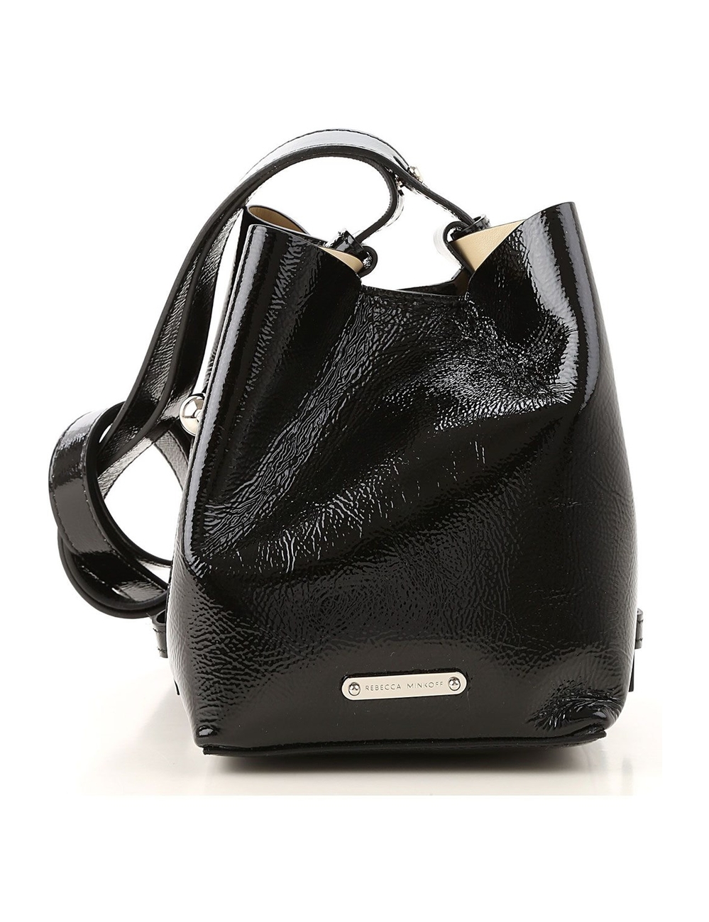 肩背包REBECCA MINKOFF，皮革100％，黑色，尺寸16x18x13cm，肩帶130cm，FW19，產品代碼PF19SUQ036003