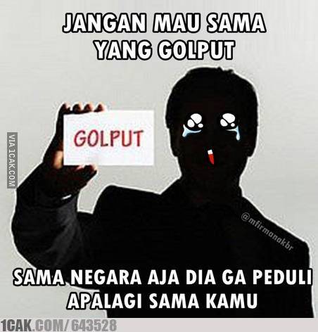 12 Meme lucu jangan golput ini bikin tersenyum simpul
