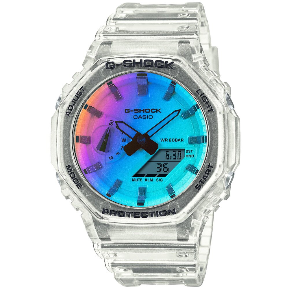 CASIO G-SHOCK 農家橡樹 炫彩玻璃 雙顯腕錶 GA-2100SRS-7A｜母親節 ►指定卡滿5千回饋10%