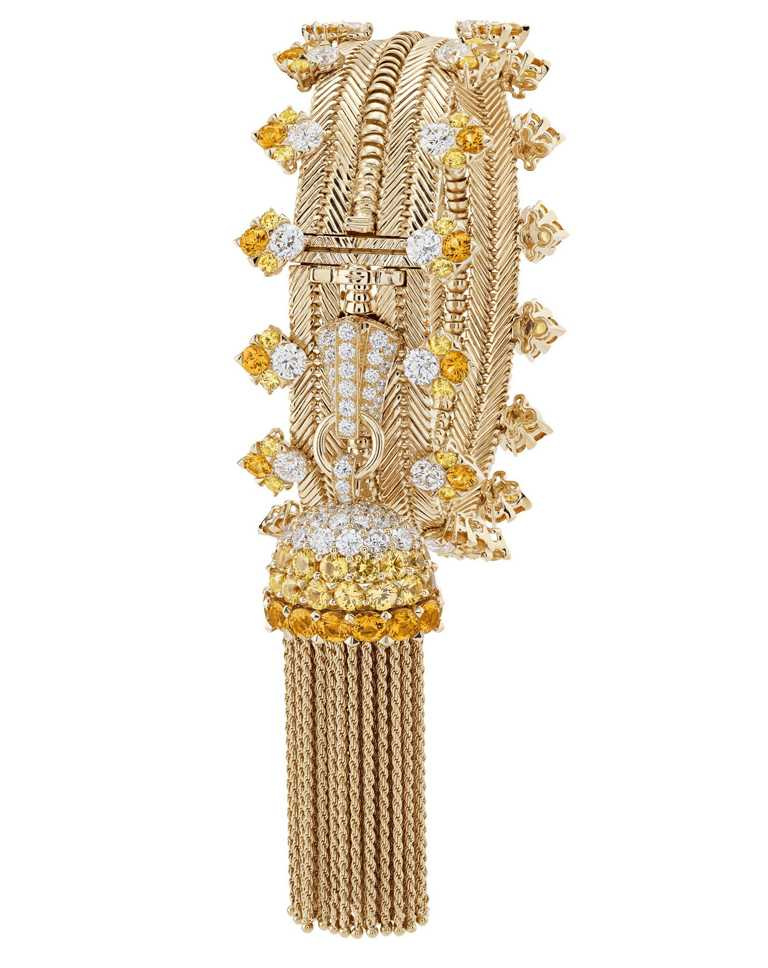 Van Cleef&Arpels「Zip Antique Facettes手鍊」，價格店洽。（圖╱Van Cleef&Arpels提供）