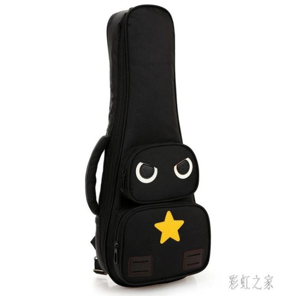 吉他袋 貓頭鷹個性卡通26/21/23寸尤克里里琴包琴盒加厚雙肩15毫米包 DR21722【彩虹之家】