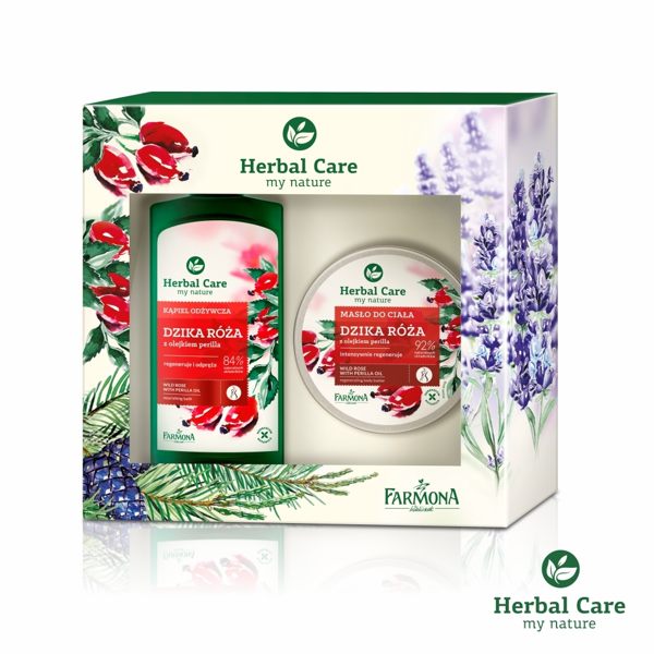 波蘭草本慕品Herbal Care 玫瑰精靈柔嫩2入禮盒組(玫瑰沐浴露+美體霜)