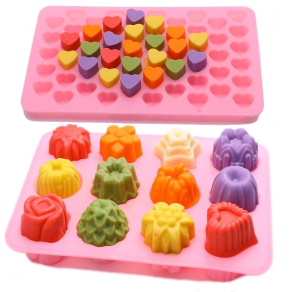 家用創意卡通硅膠制冰格冰淇淋冰塊布丁果凍手工皂巧克力烘焙模具魔方數碼館