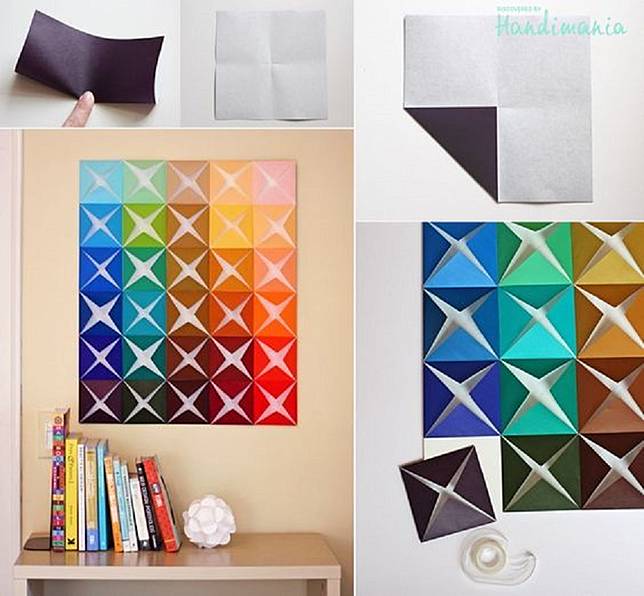 Hiasan Kamar Tidur Sederhana Dari Kertas Origami Hardworkingart