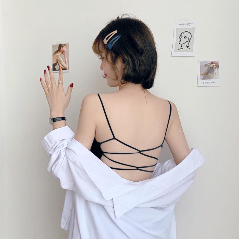 小可愛 流行內衣 裹胸 抹胸 學生內衣 夏季新款無鋼圈美揹運動內衣女百搭打底內搭薄款抹胸裹胸上衣無痕內衣 女生衣著