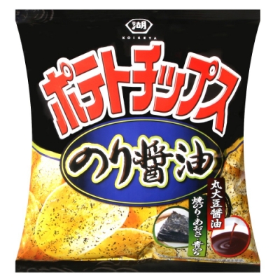 日本原裝進口 日本知名品牌-湖池屋 海苔搭配醬油風味 休閒時刻最佳小零嘴