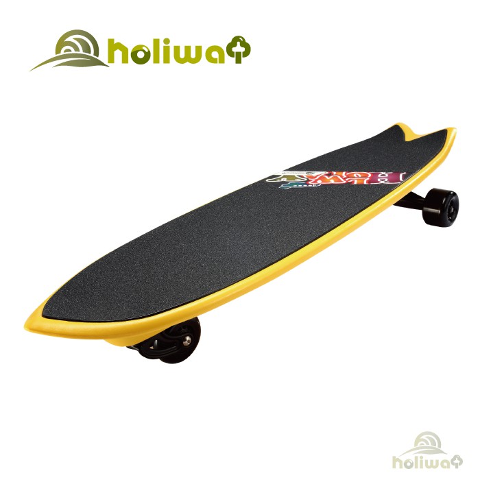 全世界唯一不用靠腳下來助滑，即可前進和上坡的自走型滑板。三輪衝浪滑板完全極緻的陸上衝浪感受，無論您是都會休閒風、街道自由風、下坡競速風、或是極限運動風...各種不同的道路及風格，衝浪滑板皆能滿足您的乘