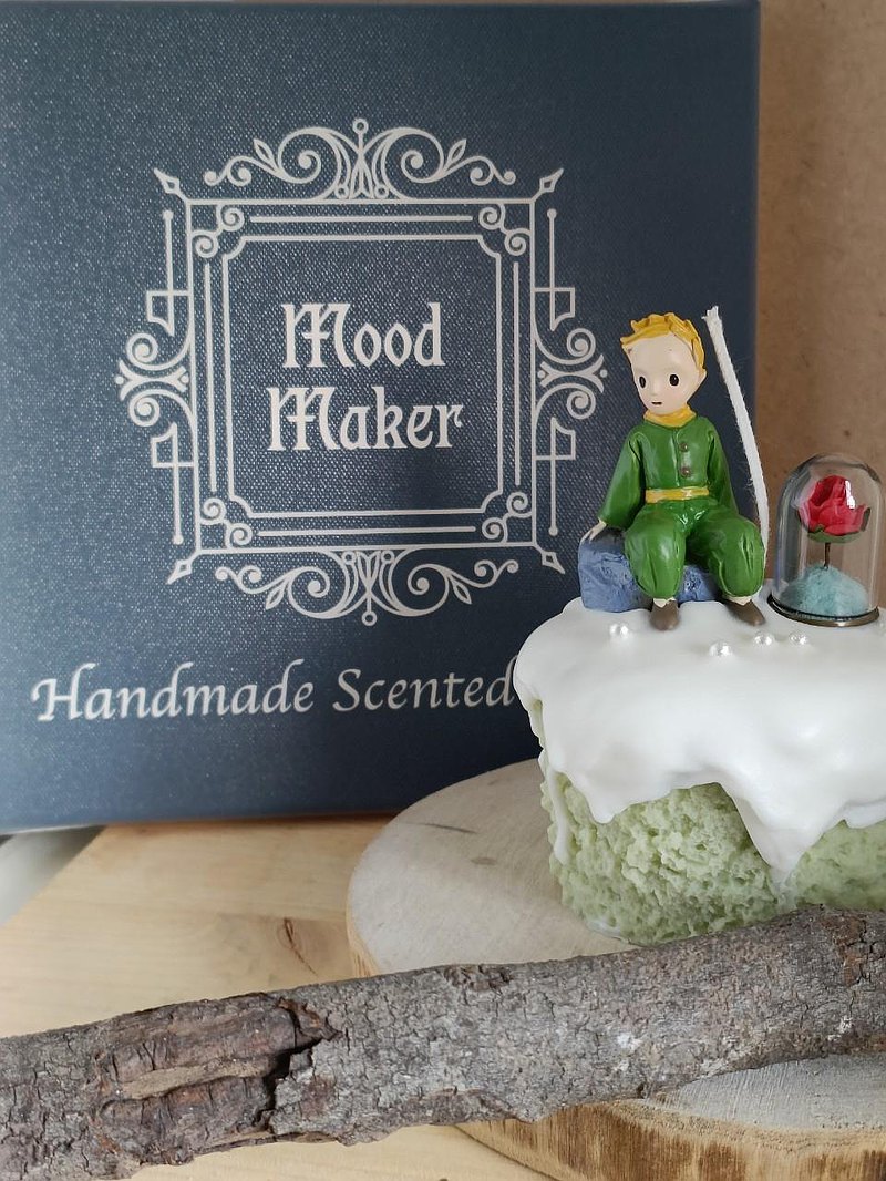 小王子抹茶蛋糕蠟燭 香氛蠟燭 造型蠟燭 手作蠟燭