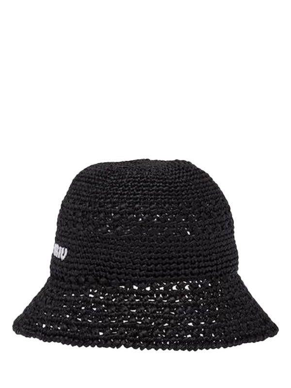 MIU MIU logo-embroidered bucket hat