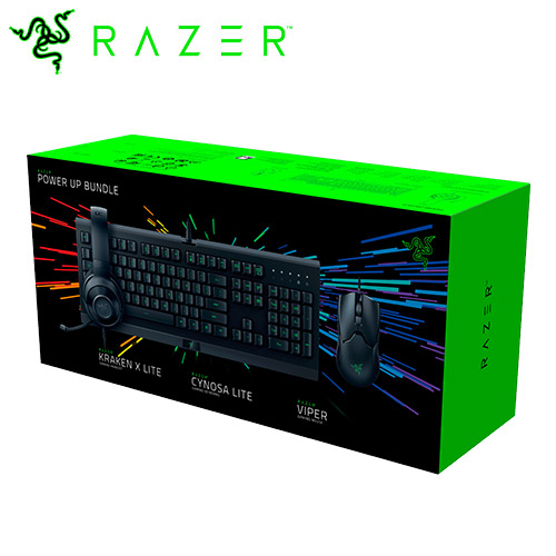 鍵盤 RAZER CYNOSA LITE ◎ 柔軟緩衝的電競級按鍵 ◎ 10鍵齊發不衝突防鬼鍵 ◎ 1000Hz超快輪詢率 ◎ 防潑水耐用設計 耳機 RAZER KRAKEN X ◎ 7.1 聲道環繞