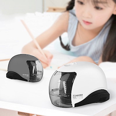 將筆插入就自動削尖可削鉛筆直徑6~8mm圓型、三角型、六角型鉛筆均適用合金刀頭設計誤開斷電、開蓋即停