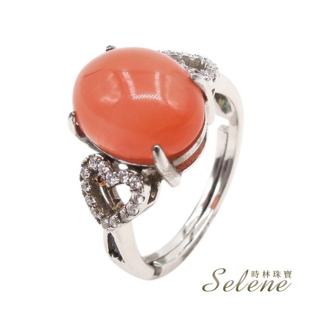 【Selene】橙心簇擁南紅瑪瑙戒(質地細緻 產量稀少)