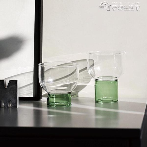原創 耐熱高溫玻璃杯創意彩色透明水杯酒杯飲料杯子 夢想生活家