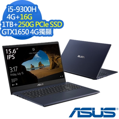 15.6吋 FHD IPS i5-9300H 四核心 4G+16G記憶體(已安裝) 1TB+250G(已安裝) GTX1650 4G獨顯