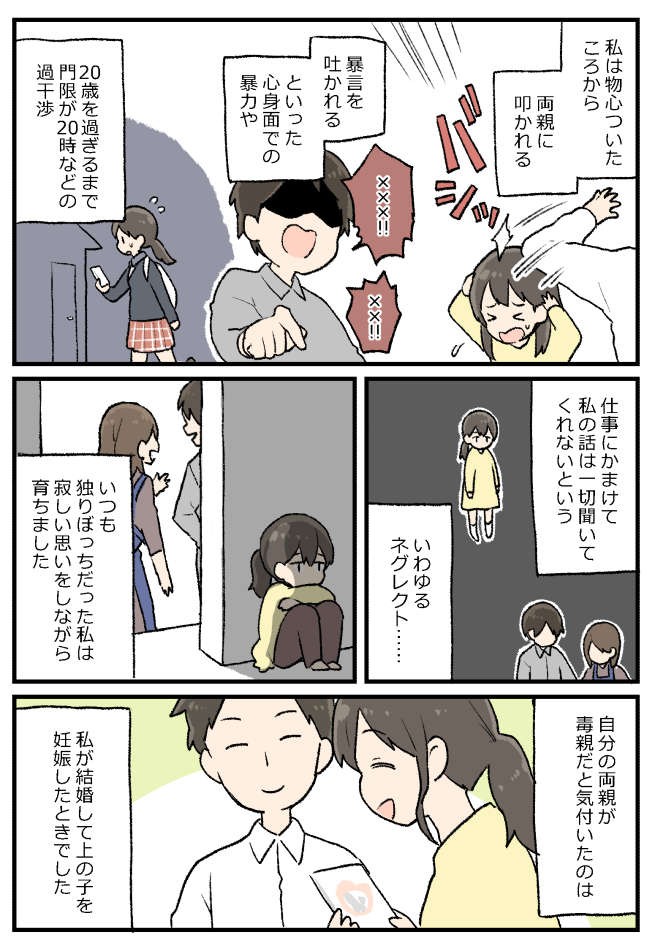 毒親に育てられて 縛り続けられた幼少期 暴力 過干渉 ネグレクト