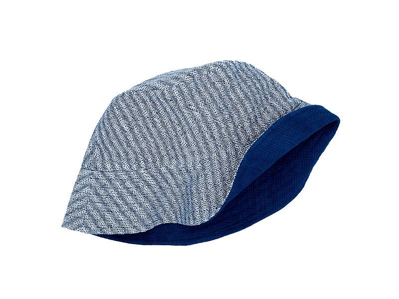 Cotton Indigo Bucket Hat Unisex - One size ( Head Circumference Approx 23 inches ) - Hat double-side