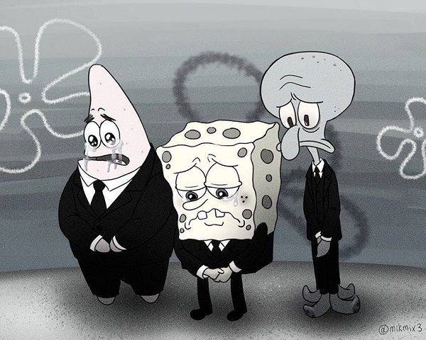 Terharu Fans Bikin Ilustrasi Spongebob Kenang Stephen