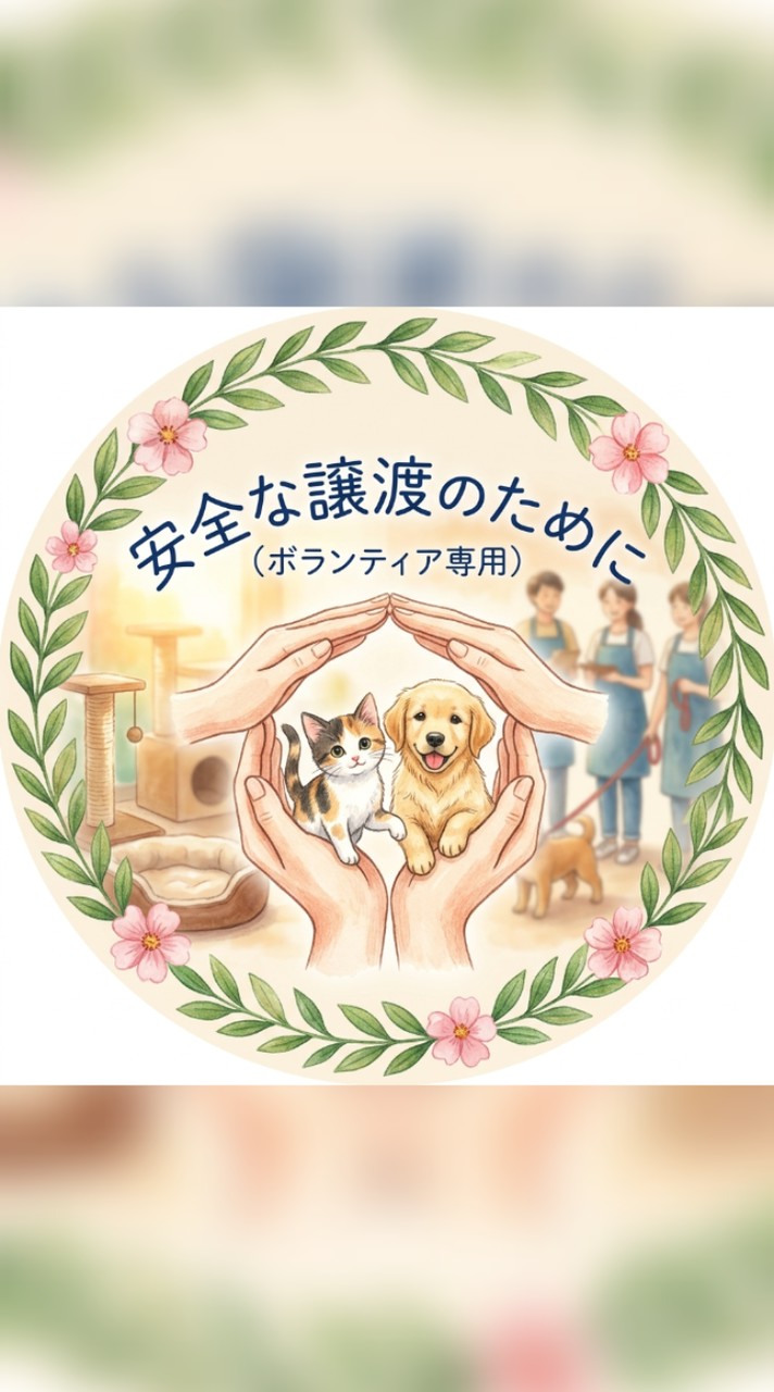 保護っ子達の安全な譲渡のために(ボランティア専用)