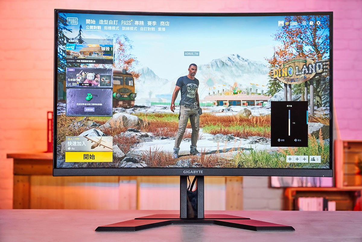 GIGA G32QC 165Hz 極速HDR 電競螢曲面幕，1ms 超快反應，OSD Sidekick 強大操控力