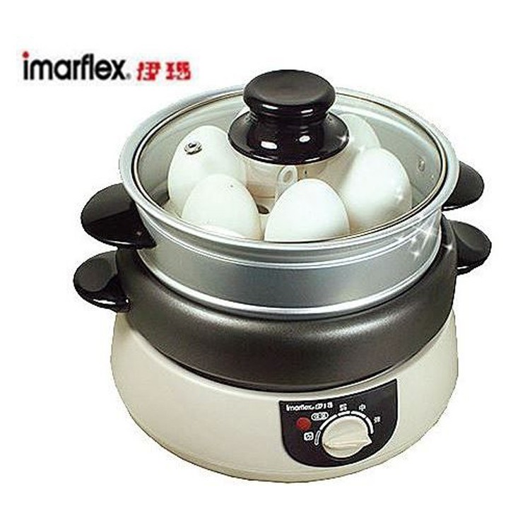 3.放入包子、燒賣等需蒸的食物。 4.把溫度調節旋鈕調到「切」位置。 5.連接電源線進行加熱。 6.把溫度調節旋鈕調到「強」高溫位置。◆蒸蛋架使用1.把鍋膽放入鍋體，並加入約500-600ml的水。 