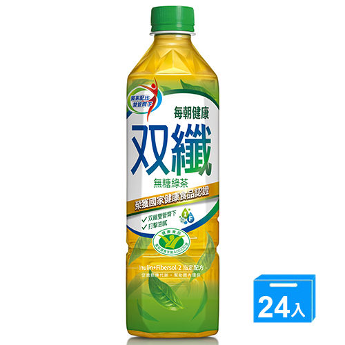 每朝健康雙纖綠茶650ml*24/箱【愛買】