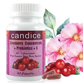 【Candice】康迪斯天然蔓越莓+益生菌膠囊(60顆/瓶)