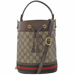 GUCCI 550621 Ophidia GG Supreme 手提兩用水桶包.咖
