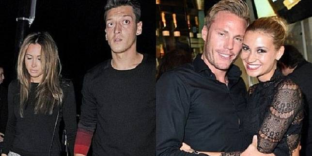 Mesut Oezil, Christian Lell dan kekasihnya.