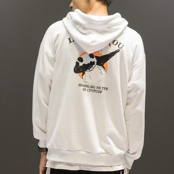 連帽T恤男潮流休閒舒適長袖寬鬆個性男連帽衛衣 套頭衛衣《印象精品》t6940