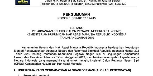 Terbuka Bagi Banyak Jenjang Pendidikan Ini Formasi Cpns