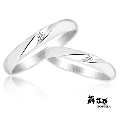 鑽石重量：男女戒皆為0.01克拉鑽石顏色：F鑽石淨度：VS2貴金屬材質：14K白金下訂時，請於備註欄填寫戒圍尺寸，感謝