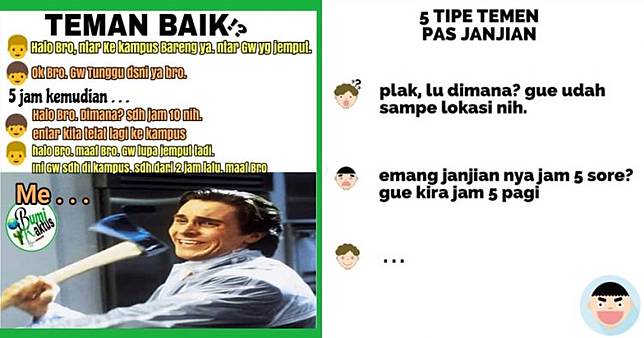 13 Meme lucu tipe teman saat janjian ini bikin auto kesal